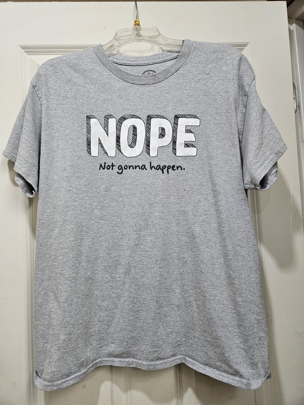NOPE Graphic Tee - Gray Men's Short Sleeve Top